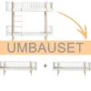 Oliver Furniture Umbauset Wood Original Etagenbett zu 2 Bettsofas Weiß/Eiche