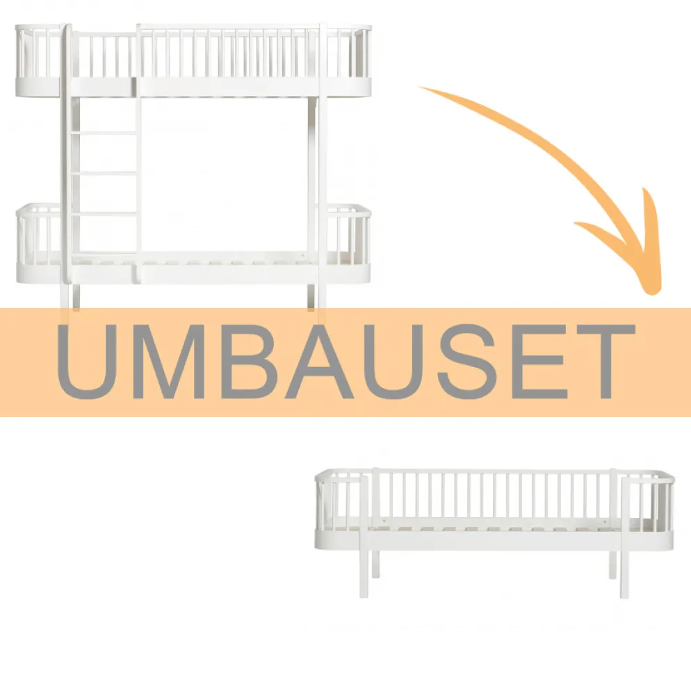 Oliver Furniture Umbauset Wood Original Etagenbett zum Bettsofa Weiß