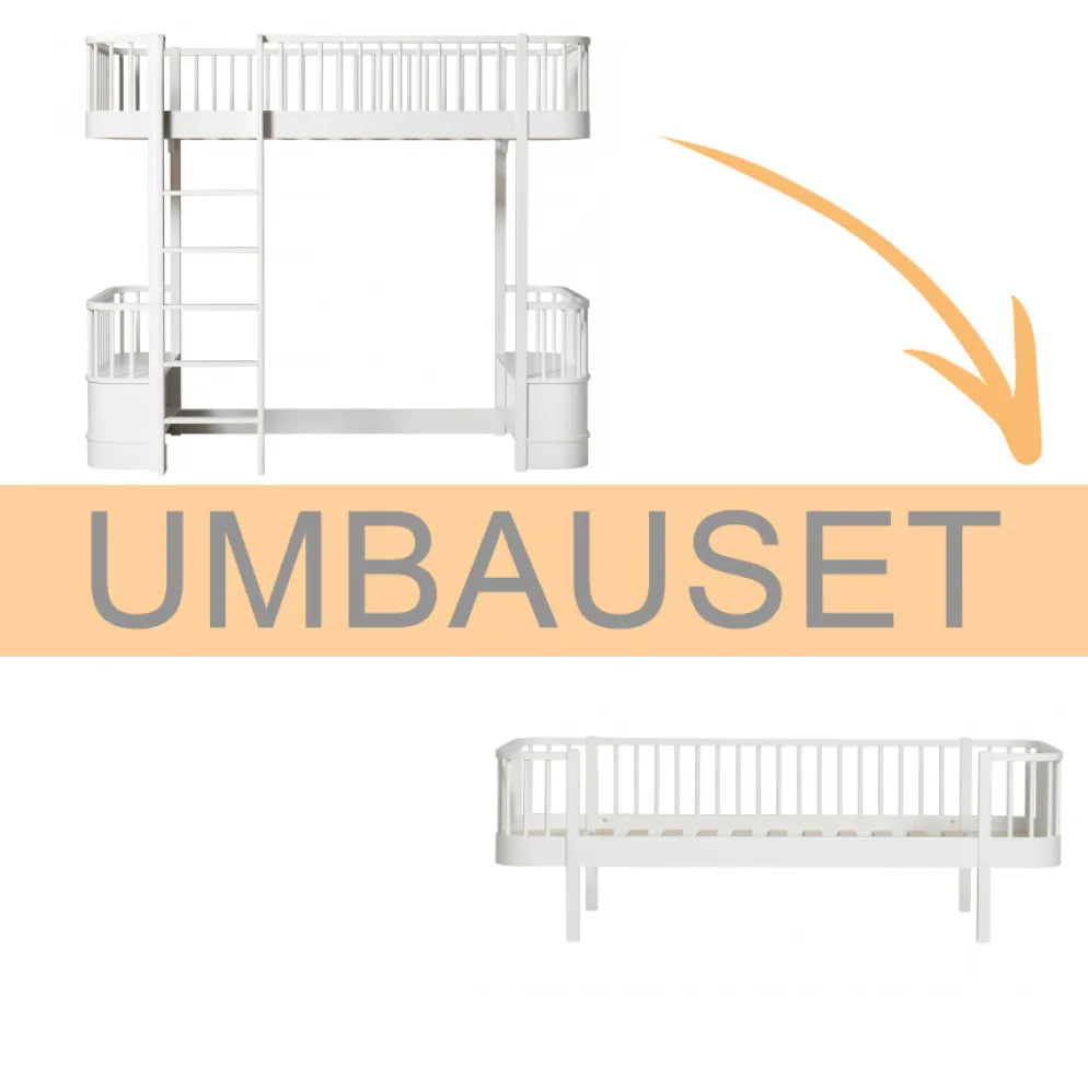 Oliver Furniture Umbauset Wood Original Hochbett zum Bettsofa Weiß