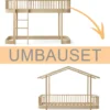 Oliver Furniture Umbauset Wood Original halbhohes Hochbett zum Hausbett Eiche