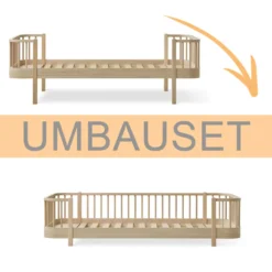 Oliver Furniture Umbauset Wood Original Einzelbett zum Bodenbett Eiche