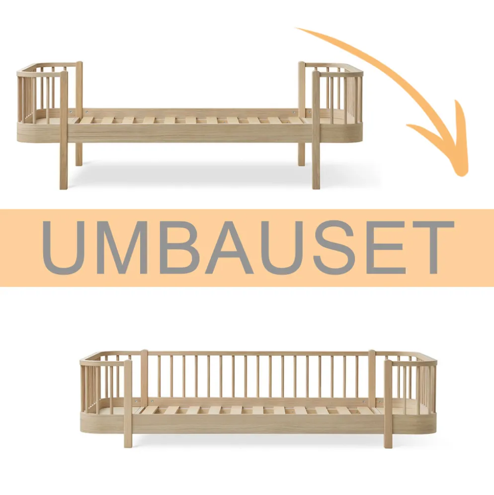 Oliver Furniture Umbauset Wood Original Einzelbett zum Bodenbett Eiche