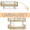 Oliver Furniture Umbauset Wood Original Junior Bettsofa zum halbhohen Etagenbett Eiche