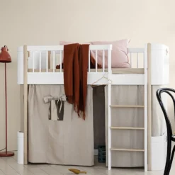 Oliver Furniture Vorhang für halbhohes Hochbett Wood Mini+ Rosa