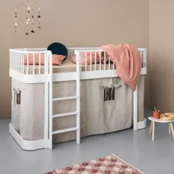 Oliver Furniture Vorhang für halbhohes Hochbett Wood Original Natur 138 cm