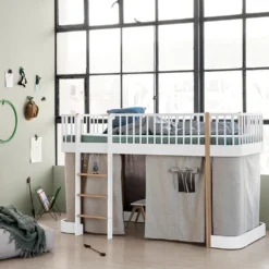 Oliver Furniture Vorhang für halbhohes Hochbett Wood Original Rosa 138 cm