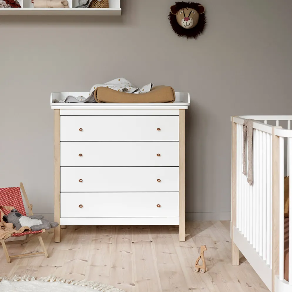 Oliver Furniture Wickelkommode Wood 4 Schubladen