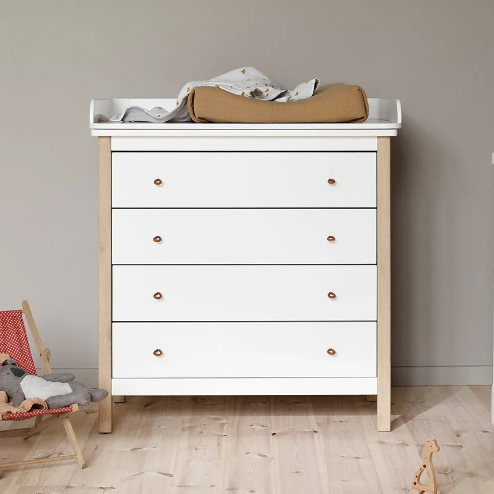 Oliver Furniture Wickelplatte für Kommode Wood 4 Schubladen