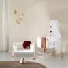 Oliver Furniture Wood Beistellbett inkl. Umbauset zur Bank Weiß/Eiche