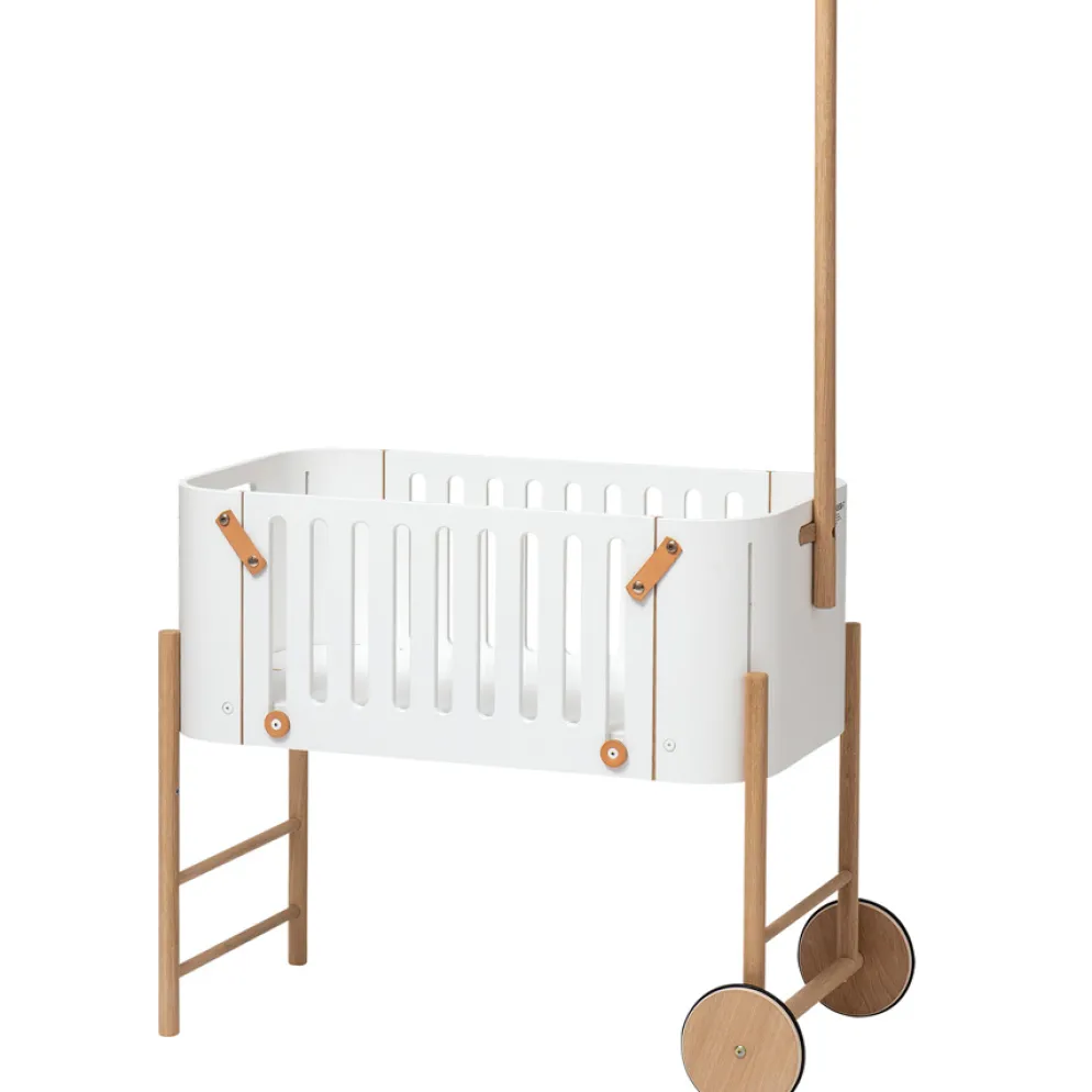 Oliver Furniture Wood Beistellbett inkl. Umbauset zur Bank Weiß/Eiche
