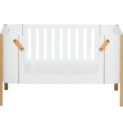 Oliver Furniture Wood Beistellbett inkl. Umbauset zur Bank Weiß/Eiche