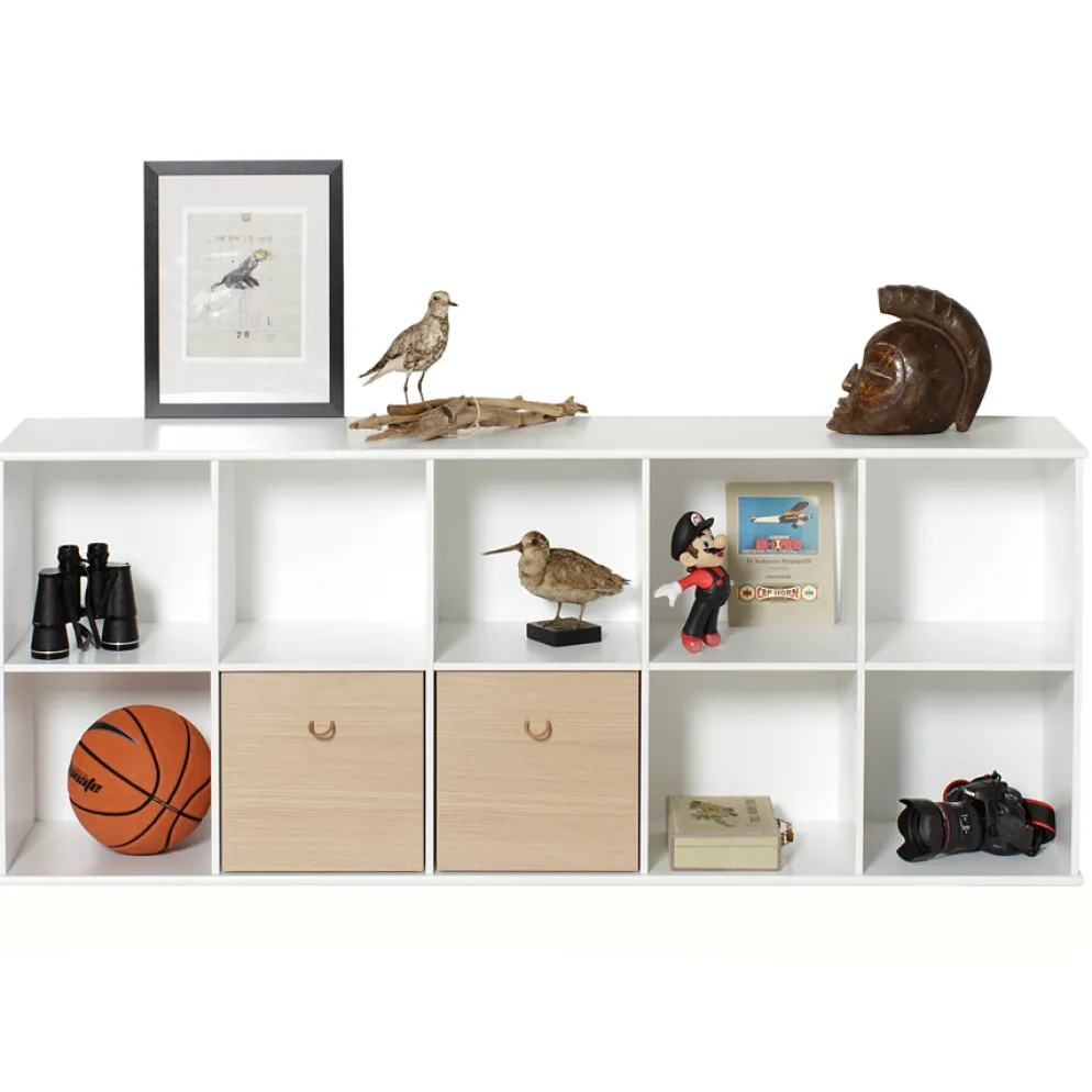 Oliver Furniture Wood Kisten 2 Fronten Weiß/Eiche