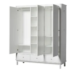 Oliver Furniture Wood Kleiderschrank 3-Türig Weiß