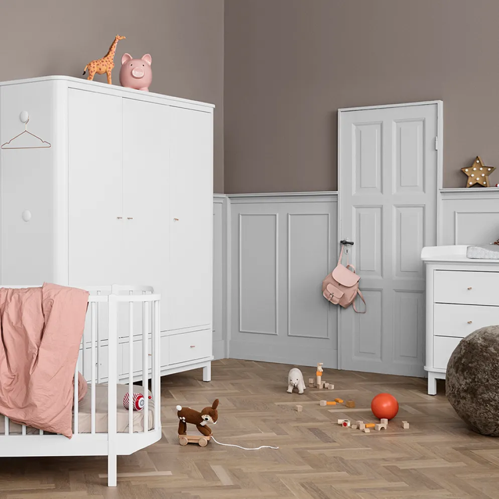 Oliver Furniture Wood Kleiderschrank 3-Türig Weiß