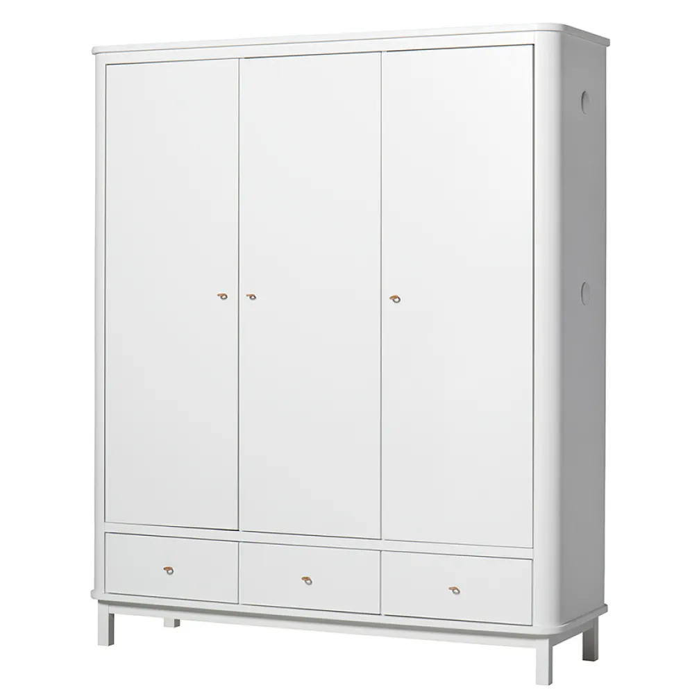 Oliver Furniture Wood Kleiderschrank 3-Türig Weiß