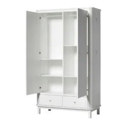 Oliver Furniture Wood Kleiderschrank 2-Türig Weiß