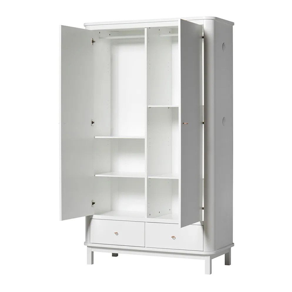 Oliver Furniture Wood Kleiderschrank 2-Türig Weiß