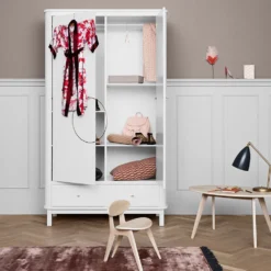 Oliver Furniture Wood Kleiderschrank 2-Türig Weiß