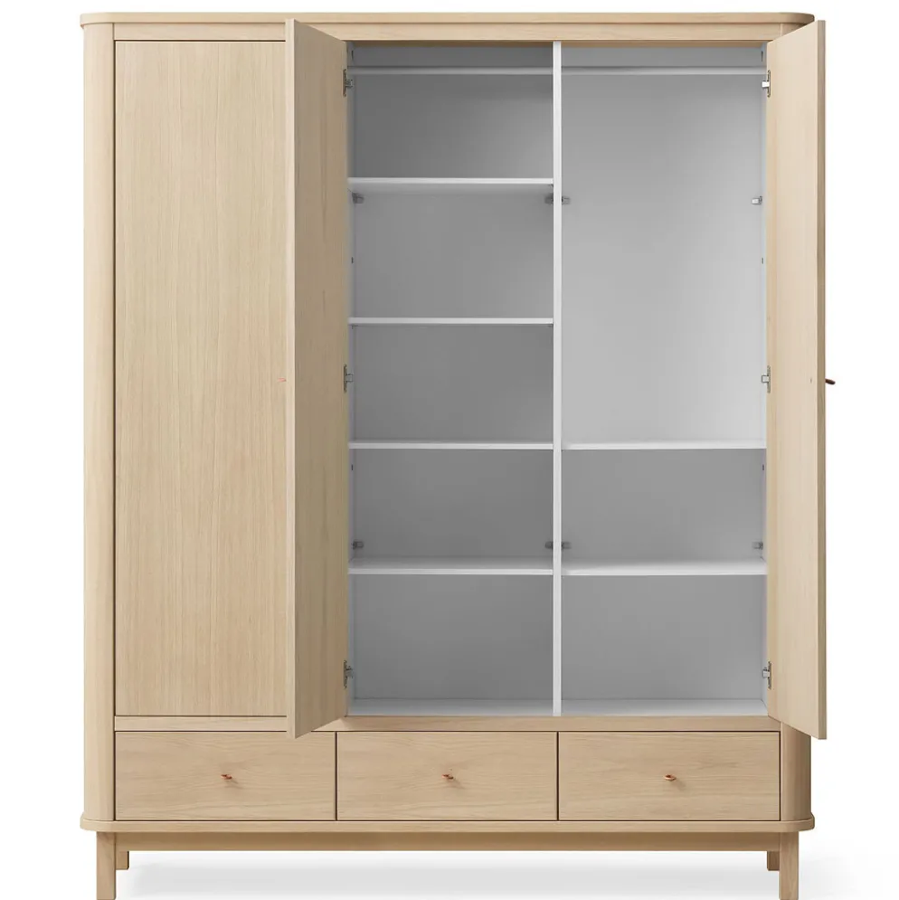 Oliver Furniture Wood Kleiderschrank 3-Türig Eiche