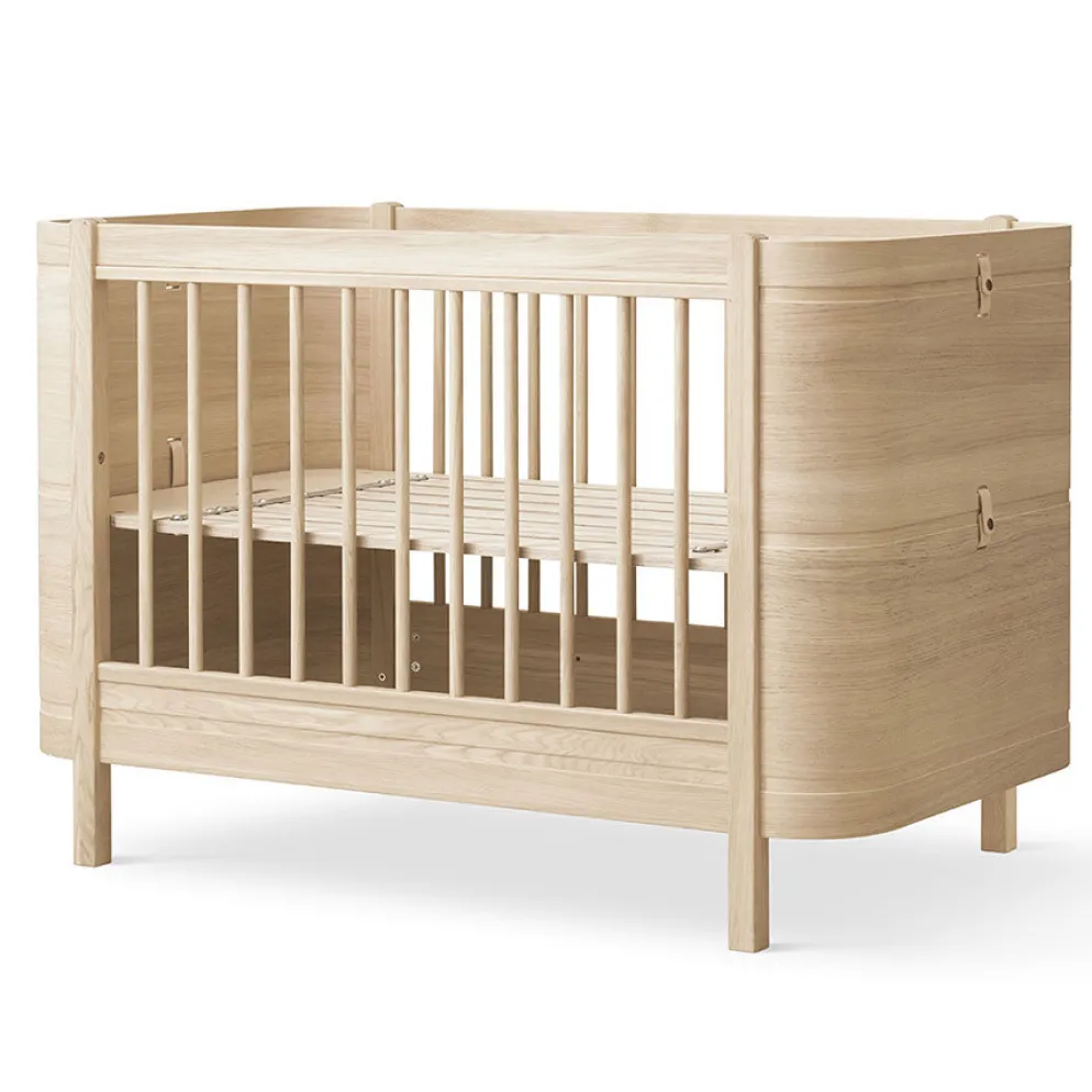 Oliver Furniture Wood Mini+ Baby- und Kinderbett inkl. Umbauset Juniorbett Eiche