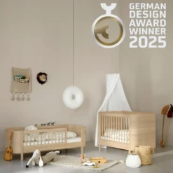 Oliver Furniture Wood Mini+ Baby- und Kinderbett inkl. Umbauset Juniorbett Eiche
