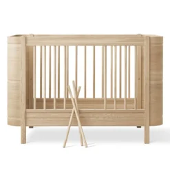 Oliver Furniture Wood Mini+ Baby- und Kinderbett inkl. Umbauset Juniorbett Eiche