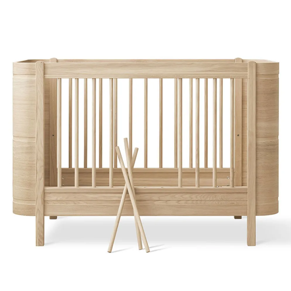 Oliver Furniture Wood Mini+ Baby- und Kinderbett inkl. Umbauset Juniorbett Eiche