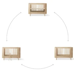 Oliver Furniture Wood Mini+ Babybett exkl. Umbauset Juniorbett Eiche
