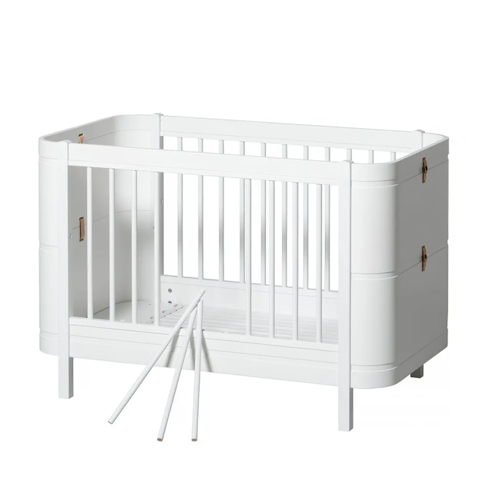 Oliver Furniture Wood Mini+ Babybett Weiß exkl. Umbauset Juniorbett