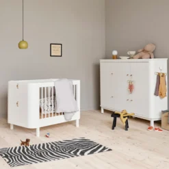 Oliver Furniture Wood Mini+ Babybett Weiß exkl. Umbauset Juniorbett