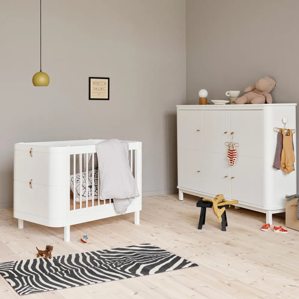Oliver Furniture Wood Mini+ Babybett Weiß exkl. Umbauset Juniorbett