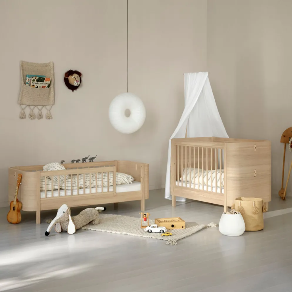 Oliver Furniture Wood Mini+ Geschwisterset Ergänzung f. Wood Mini+ Babybett inkl. Umbauset Juniorbett Eiche