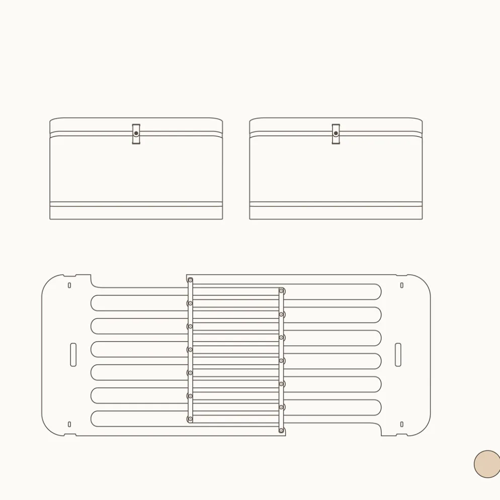 Oliver Furniture Wood Mini+ Geschwisterset Ergänzung f. Wood Mini+ Babybett inkl. Umbauset Juniorbett Eiche
