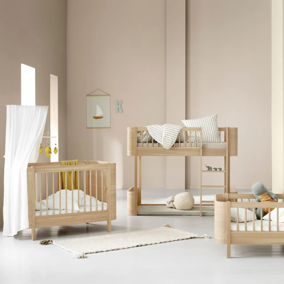 Oliver Furniture Wood Mini+ halbhohes Hochbett Eiche