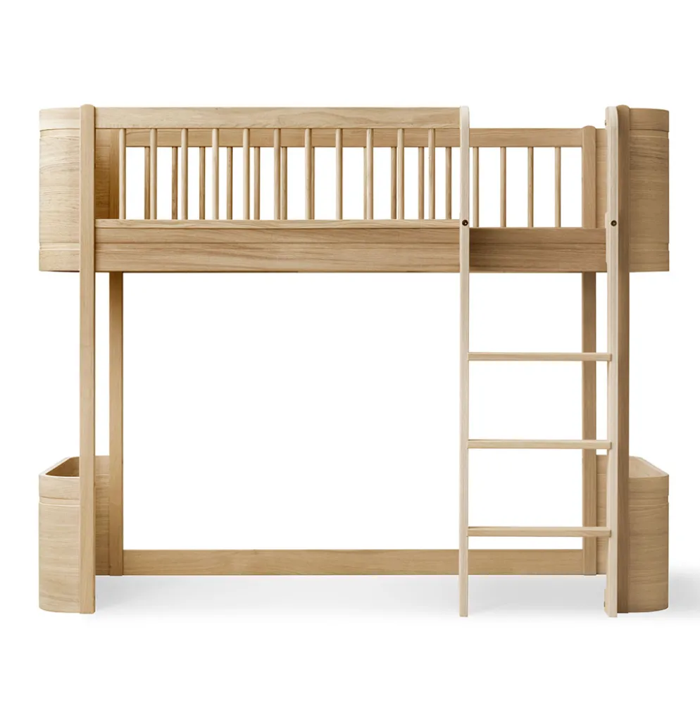 Oliver Furniture Wood Mini+ halbhohes Hochbett Eiche