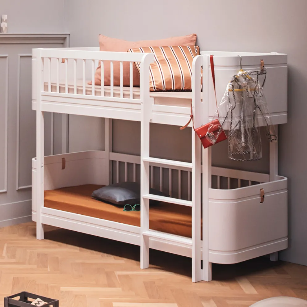 Oliver Furniture Wood Mini+ halbhohes Etagenbett Weiß