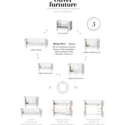 Oliver Furniture Wood Mini+ halbhohes Etagenbett Weiß