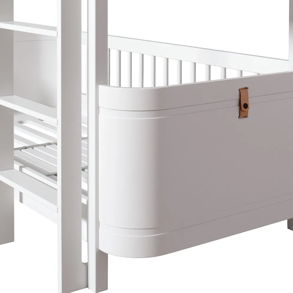 Oliver Furniture Wood Mini+ halbhohes Etagenbett Weiß