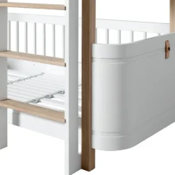 Oliver Furniture Wood Mini+ halbhohes Etagenbett Weiß/Eiche