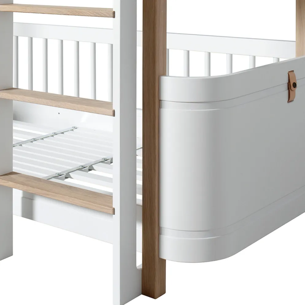 Oliver Furniture Wood Mini+ halbhohes Etagenbett Weiß/Eiche