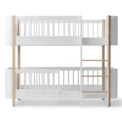 Oliver Furniture Wood Mini+ halbhohes Etagenbett Weiß/Eiche