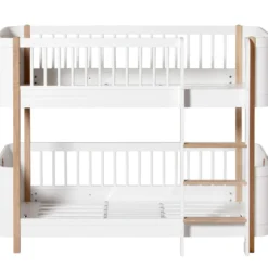 Oliver Furniture Wood Mini+ halbhohes Etagenbett Weiß/Eiche