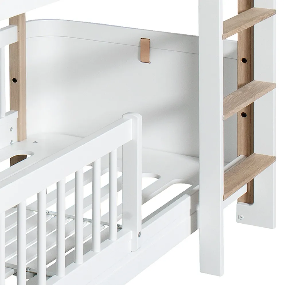 Oliver Furniture Wood Mini+ halbhohes Etagenbett Weiß/Eiche