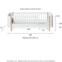 Oliver Furniture Wood Mini+ Juniorbett Weiß