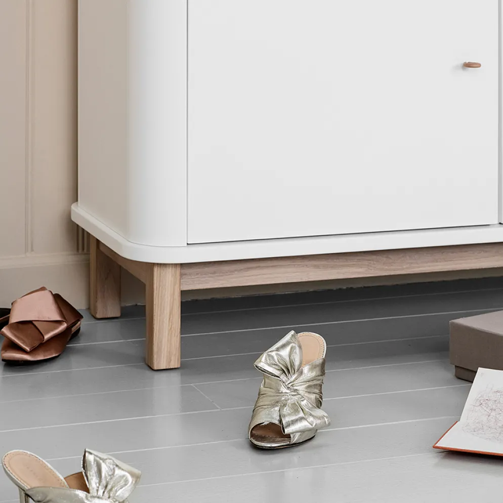 Oliver Furniture Wood Multi-Schrank 3-Türig Weiß/Eiche
