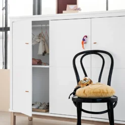 Oliver Furniture Wood Multi-Schrank 3-Türig Weiß/Eiche