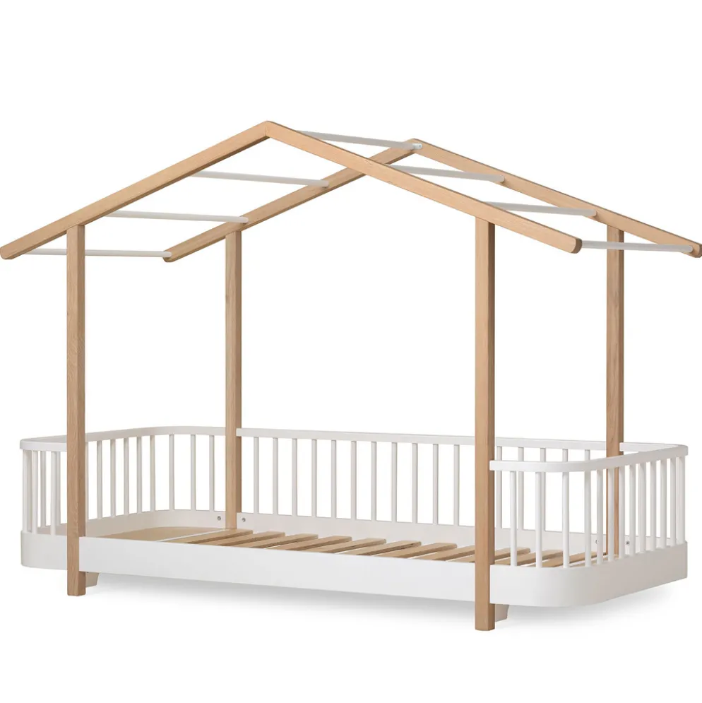 Oliver Furniture Wood Original Hausbett 90x200 cm weiß/Eiche