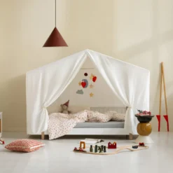 Oliver Furniture Wood Original Hausbett 90x200 cm weiß/Eiche