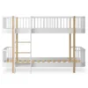 Oliver Furniture Wood Original halbhohes Etagenbett Weiß/Eiche