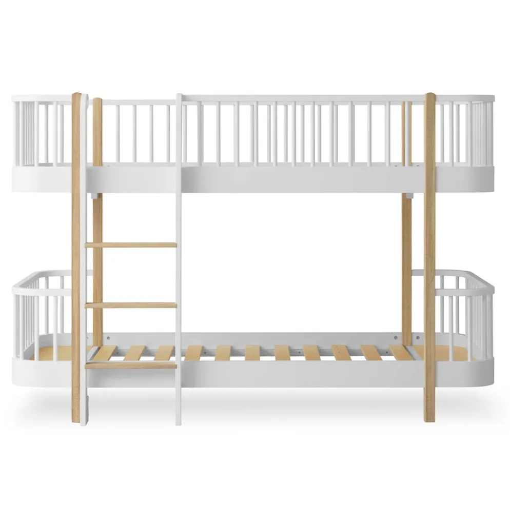Oliver Furniture Wood Original halbhohes Etagenbett Weiß/Eiche